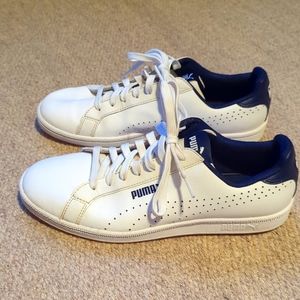 Puma Mens Smash Perforated C 366245 02 White Casual Shoes Sneakers Size 8